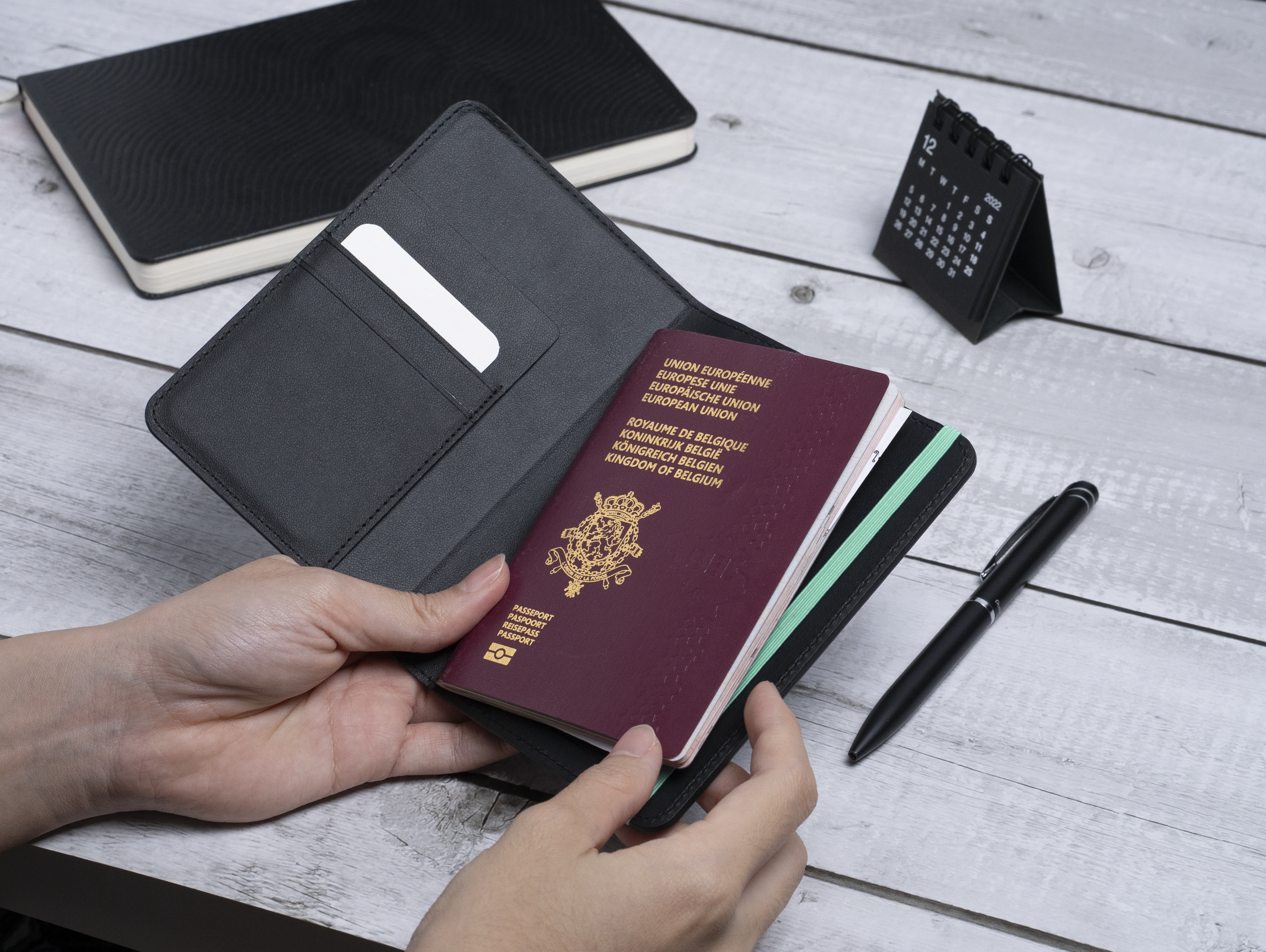AirPass – Passport Wallet Compatible with Apple Find My™️