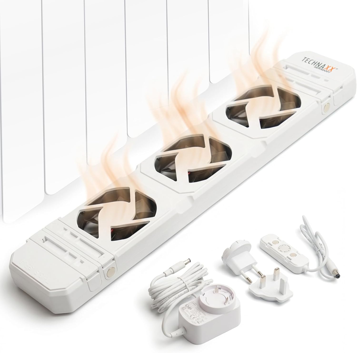 Technaxx Radiator Fan Mono Set TX-302, Energy-Efficient Radiator Booster for 50-70 cm Radiators & Convectors