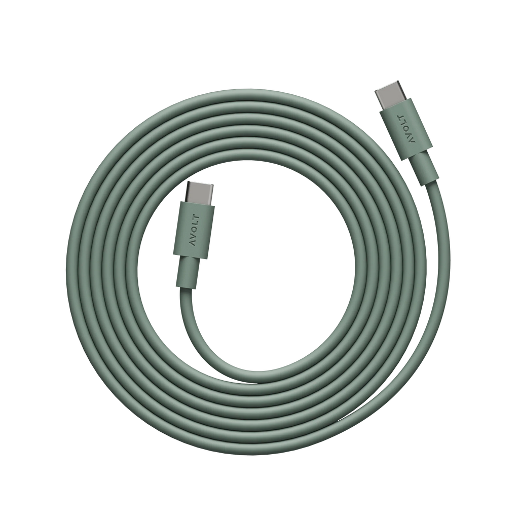 AVOLT Cable 1 USB-C to USB-C - Oak Green